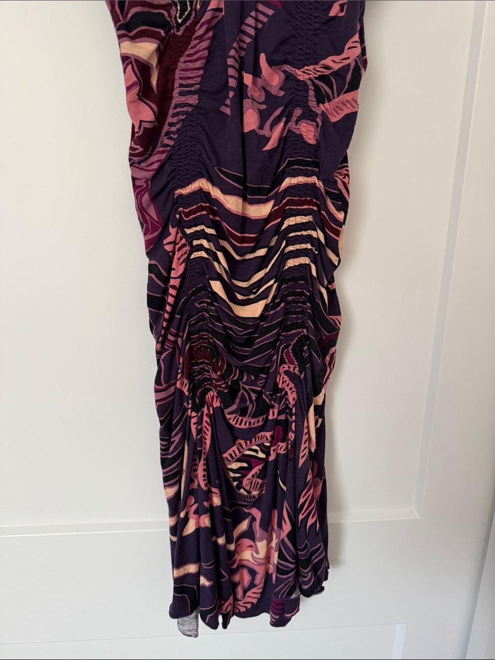 Byblos Purple Floral-Print Slip Dress with Pink and Cream Accents - Picture 3 of 13